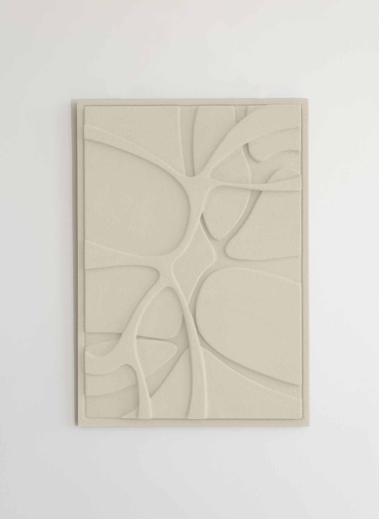 Handcrafted EARTH Relief - non-toxic clay plaster wall art symbolizing strength and stability.