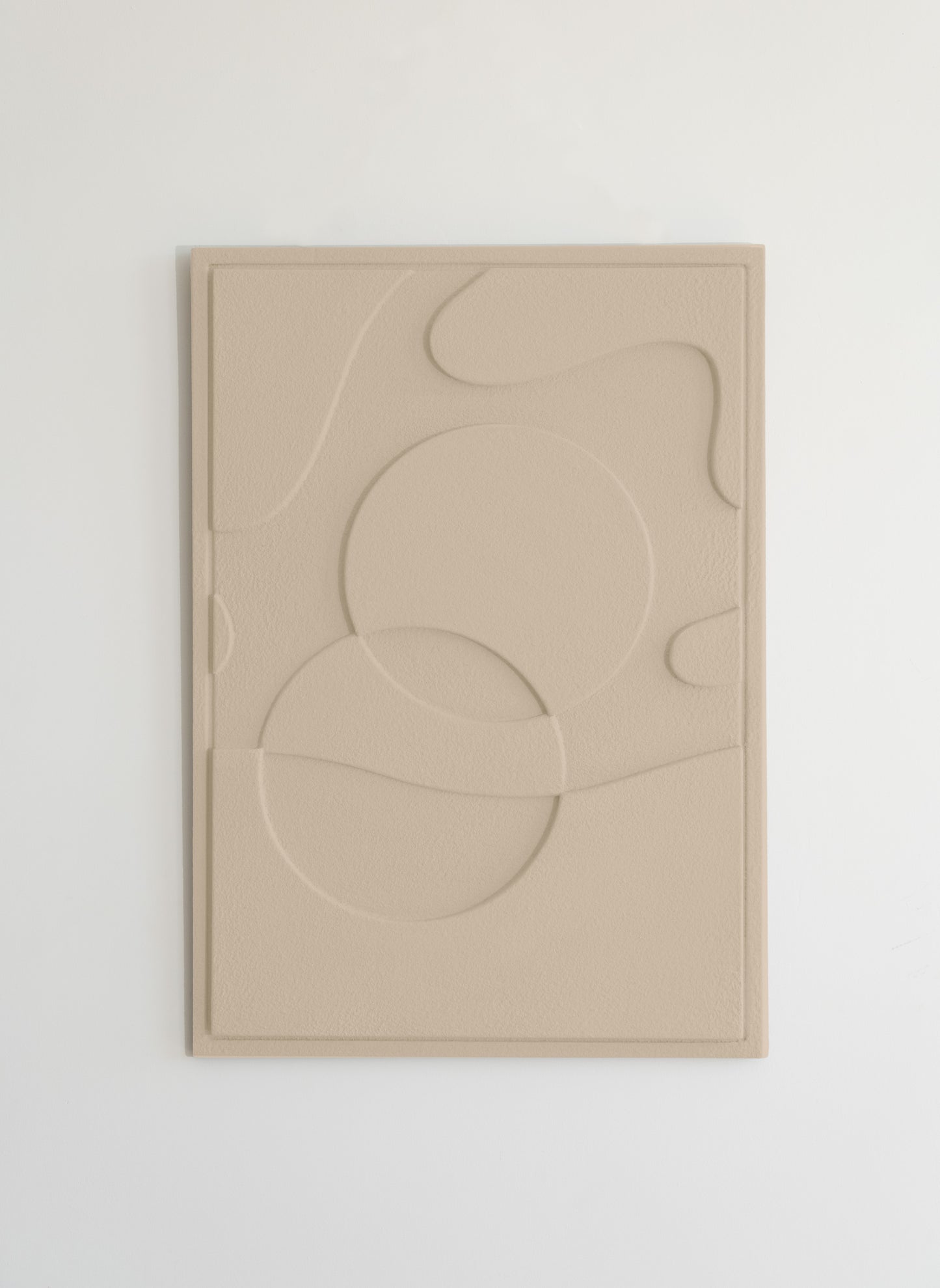 Handcrafted Clay Plaster Relief - ETHER - hypoallergenic wall art symbolizing harmony and universal connection, promoting well-being.