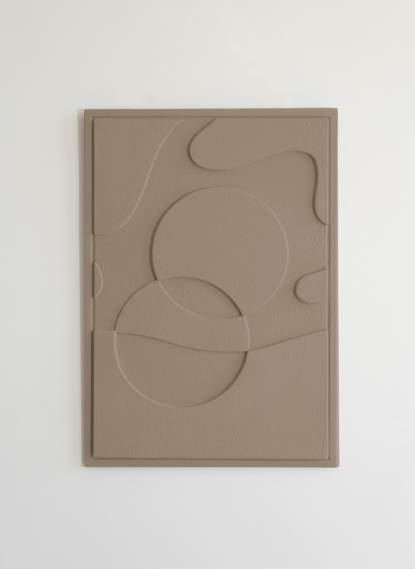 Artisanal ETHER Relief - eco-friendly clay plaster painting symbolizing harmony and universal connection.