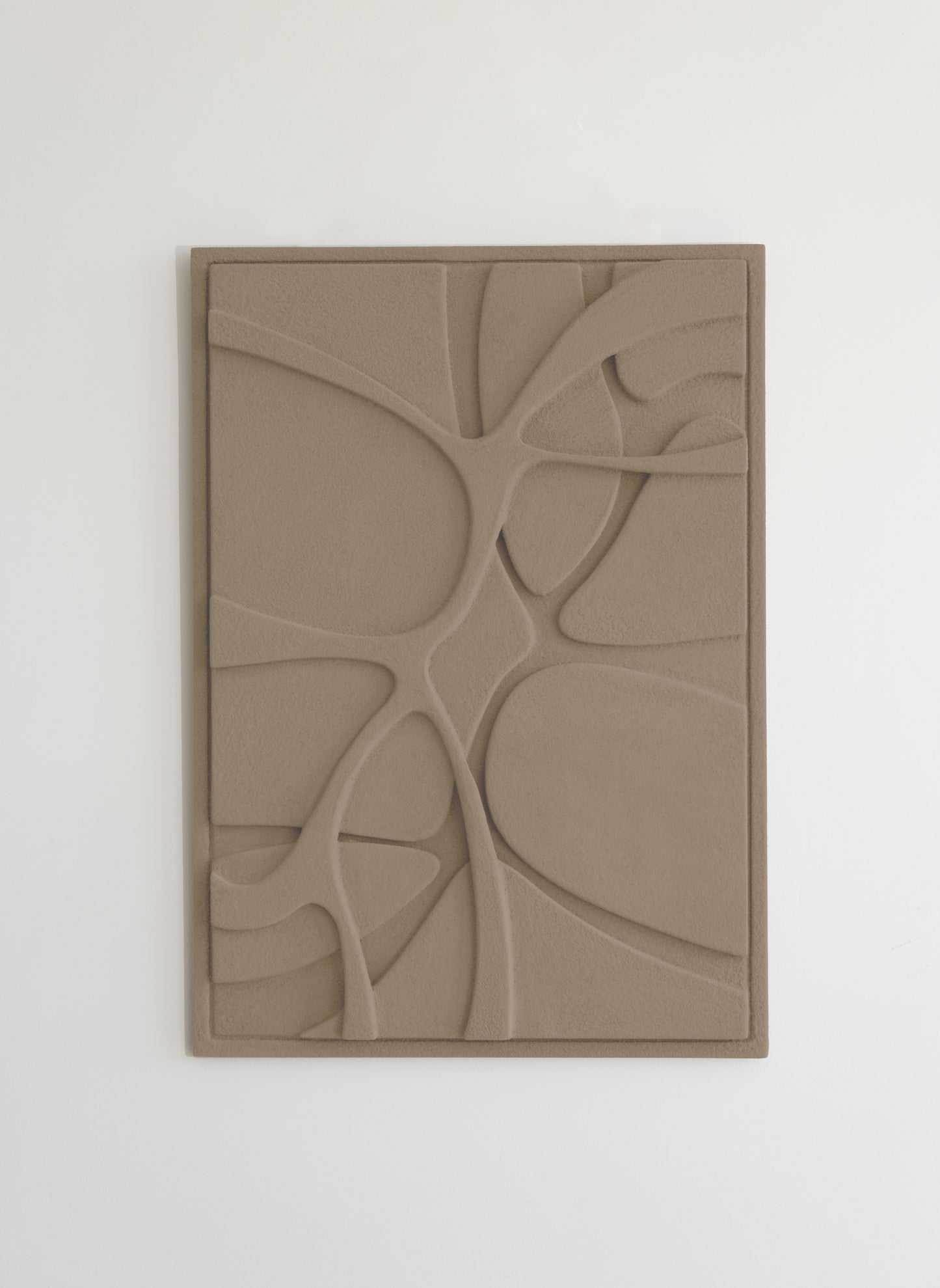 Sustainable Clay Relief - EARTH - natural clay wall art symbolizing strength and stability, improving well-being.