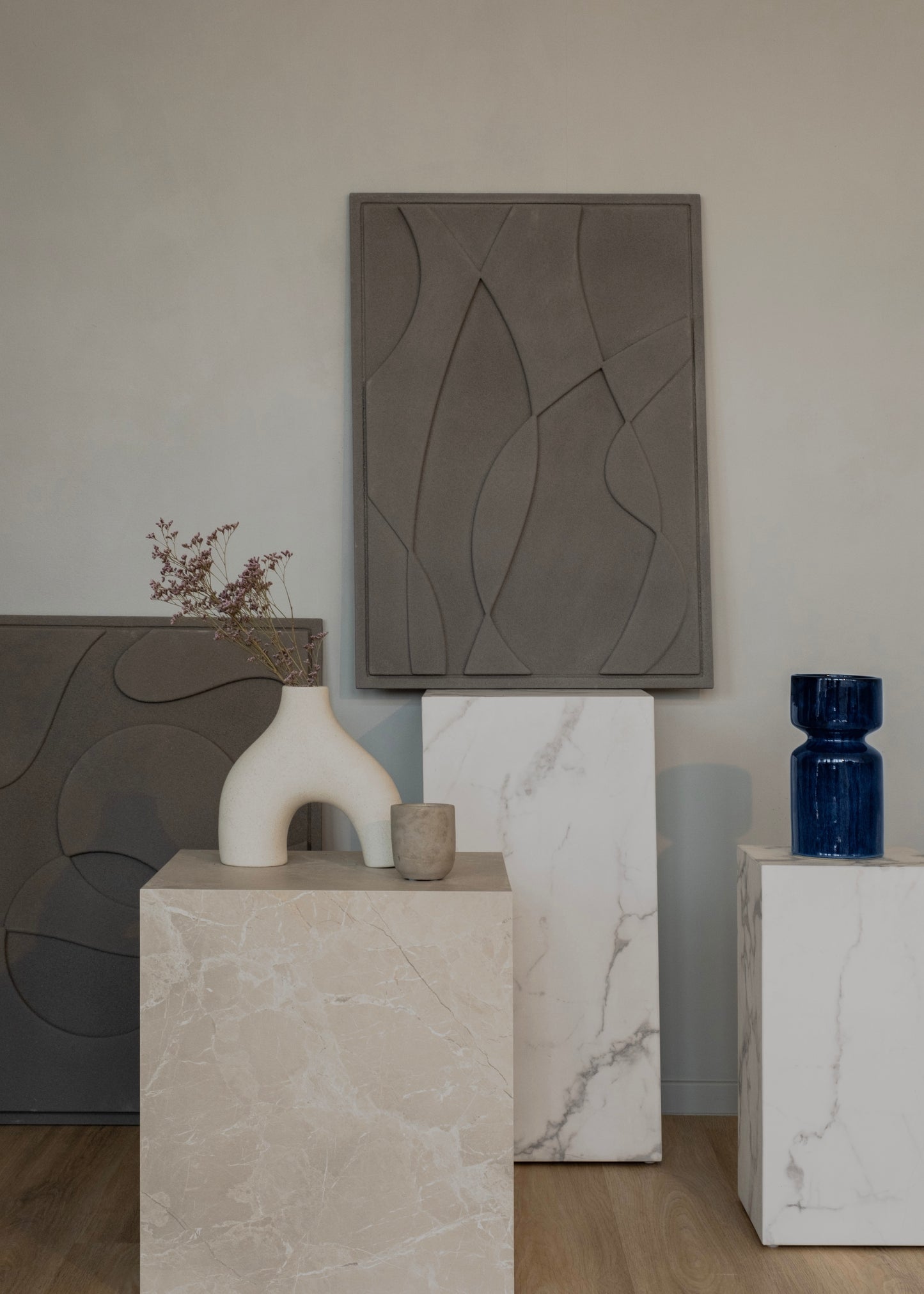 Handcrafted FIRE-inspired clay plaster wall relief, featuring bold flame-like designs in warm tones, made from sustainable, non-toxic materials for eco-conscious interiors.