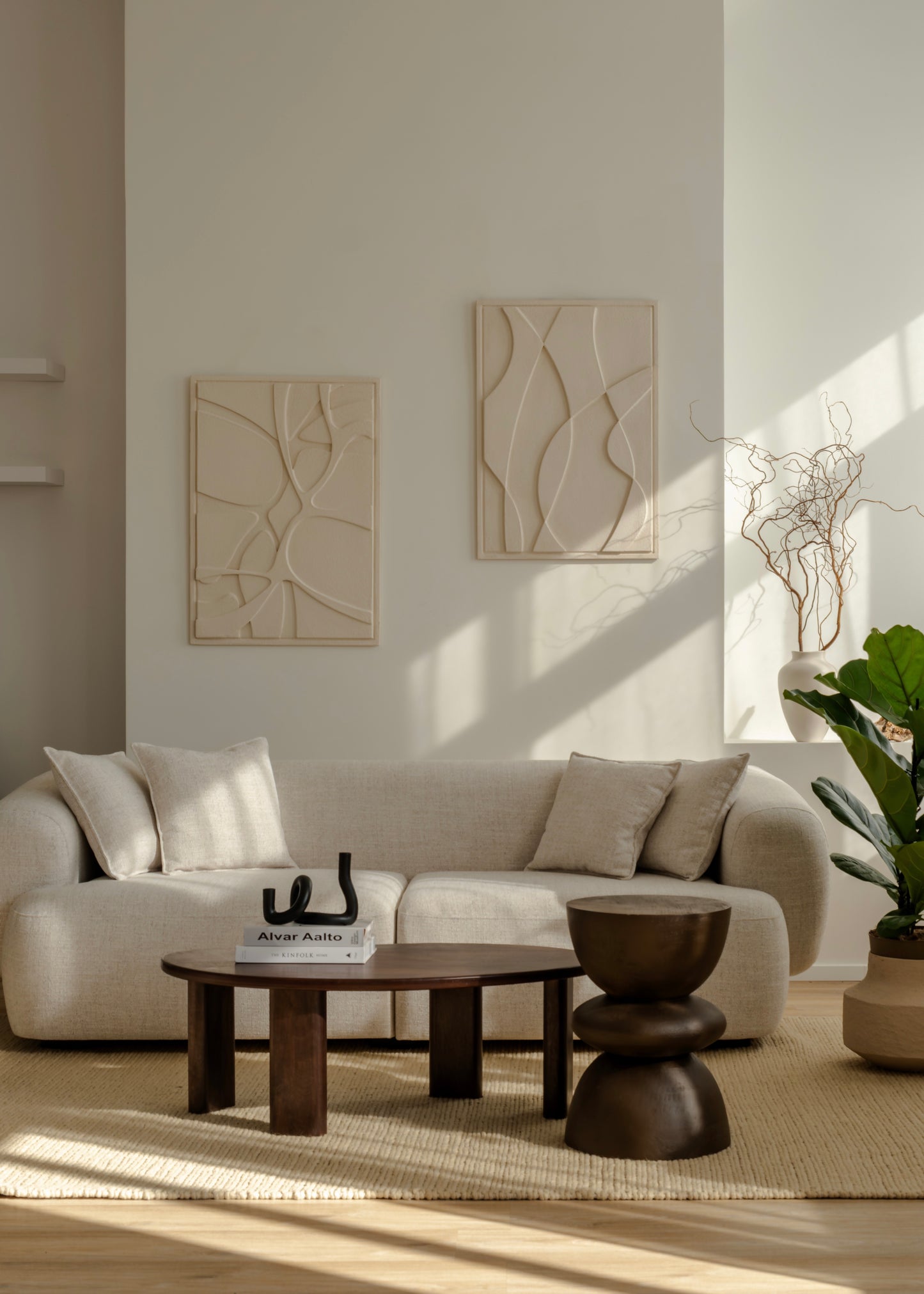 Eco-friendly Fire relief crafted from natural clay plaster, with dynamic, textured flame patterns that evoke energy and warmth, created using sustainable, biodegradable materials.